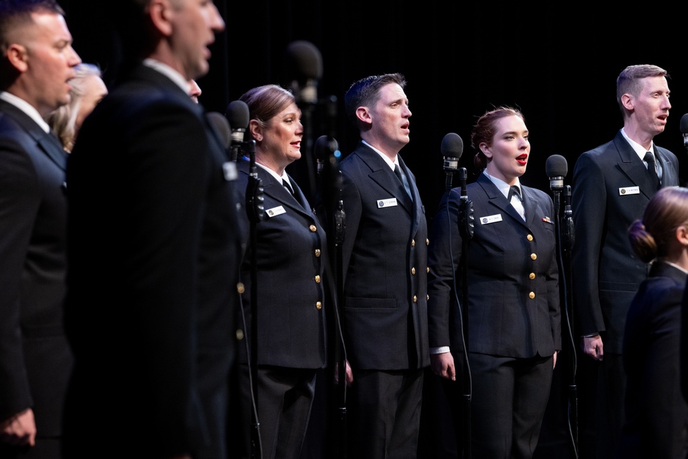 Navy Band Sea Chanters performs in Richardson Texas