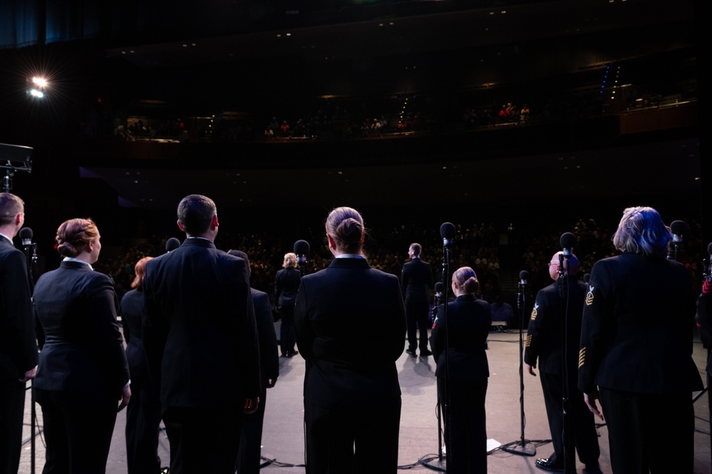 Navy Band Sea Chanters performs in Richardson Texas