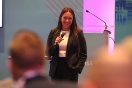 Crystal Baum speaks at HIMSS 2024