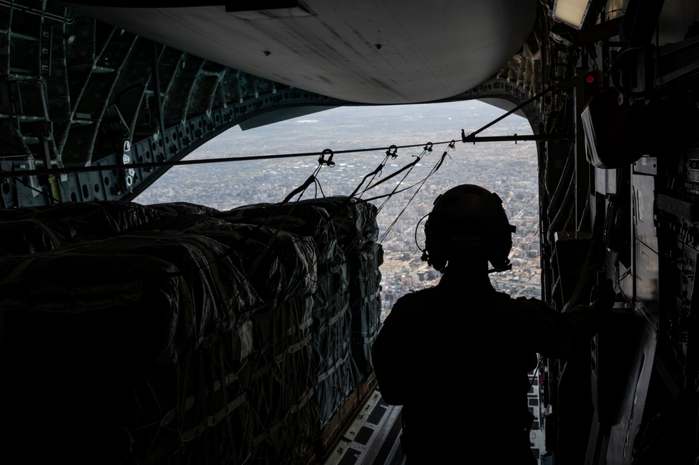 U.S. Air Force airdrops humanitarian aid to Gaza