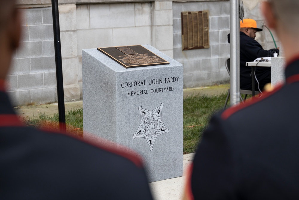 Medal of Honor Recipient Corporal John Fardy is Honored by Leo High School in Chicago, Illinois.