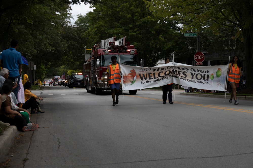 Marines of Recruiting Station Chicago Participate in the India Day Parade in Naperville, Illinois