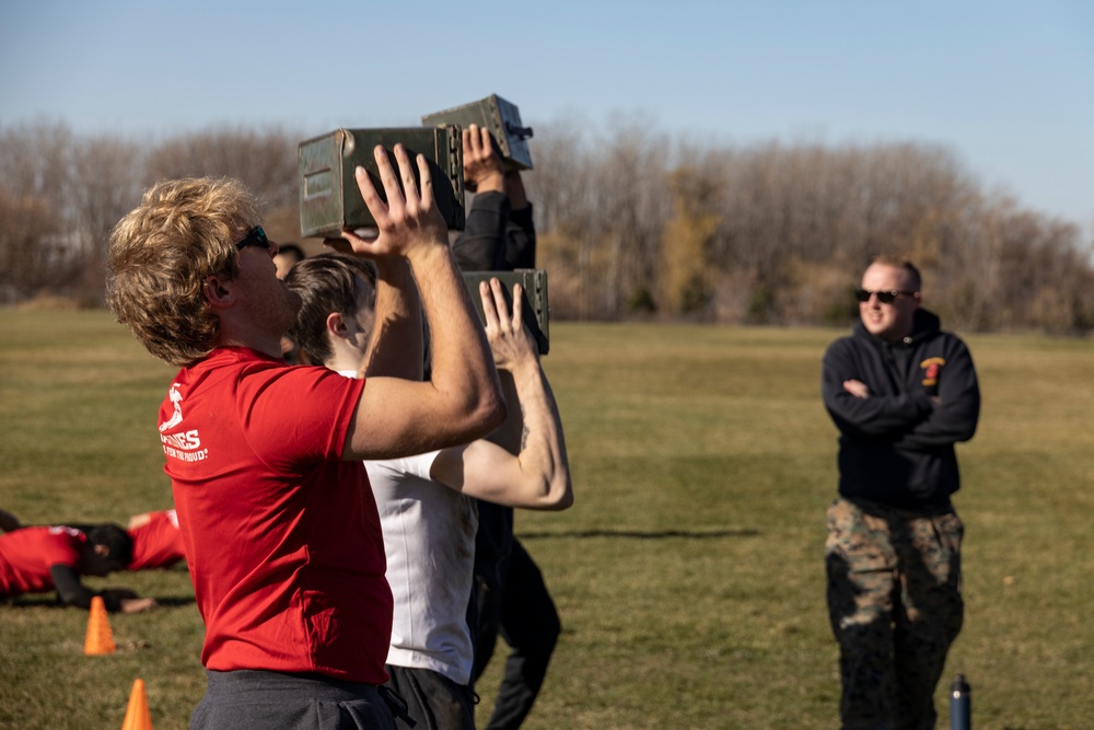 Marines of Recruiting Station Chicago Conduct Monthly Pool Function