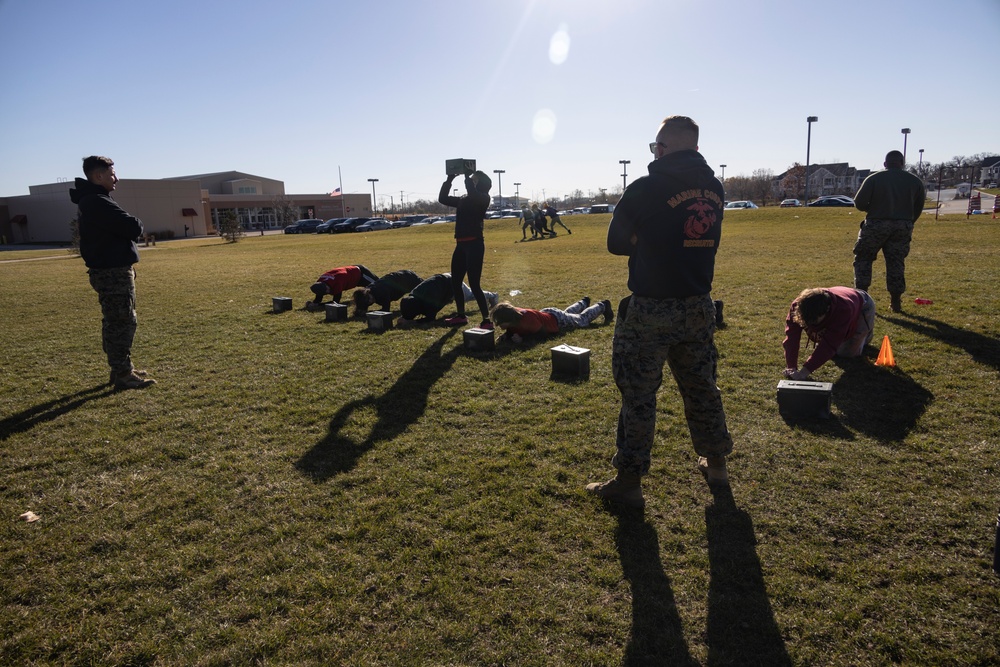 Marines of Recruiting Station Chicago Conduct Monthly Pool Function