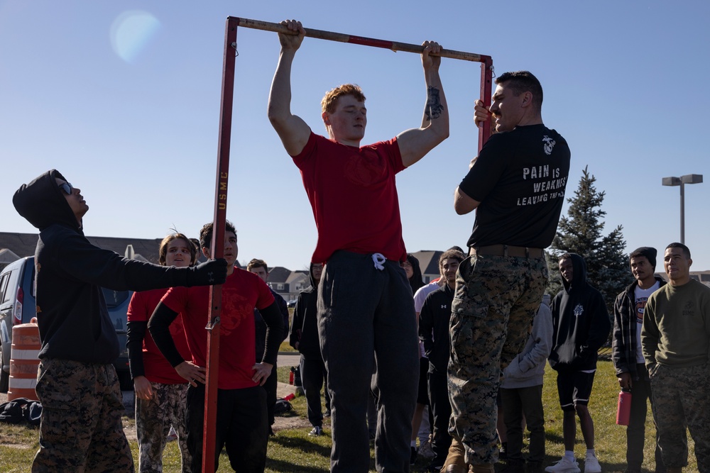 Marines of Recruiting Station Chicago Conduct Monthly Pool Function