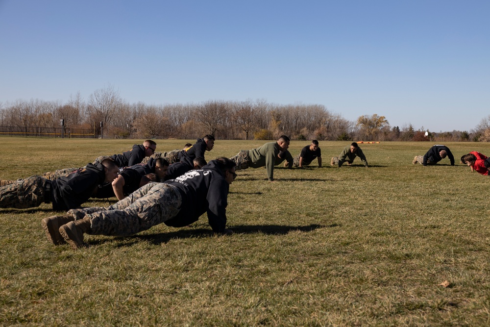 Marines of Recruiting Station Chicago Conduct Monthly Pool Function