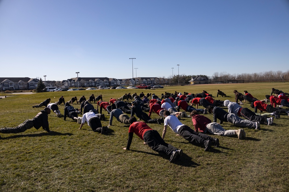 Marines of Recruiting Station Chicago Conduct Monthly Pool Function