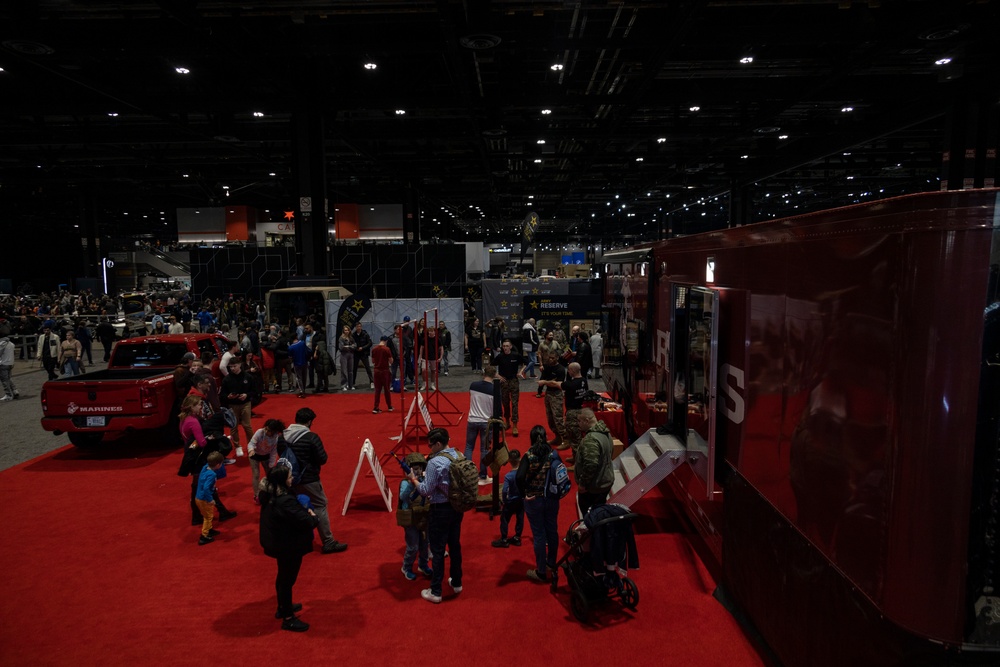 Marines of Recruiting Station Chicago at the 2024 Chicago Auto Show