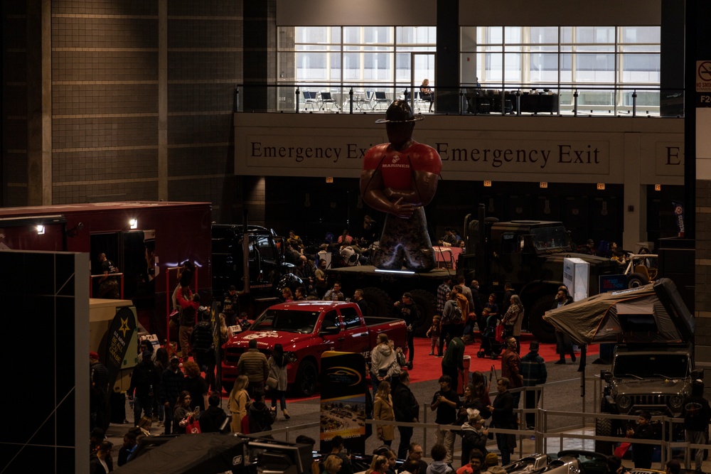 Marines of Recruiting Station Chicago at the 2024 Chicago Auto Show