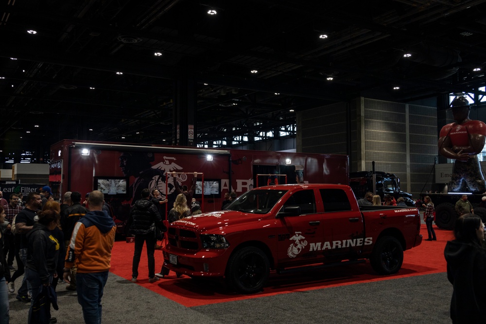 Marines of Recruiting Station Chicago at the 2024 Chicago Auto Show