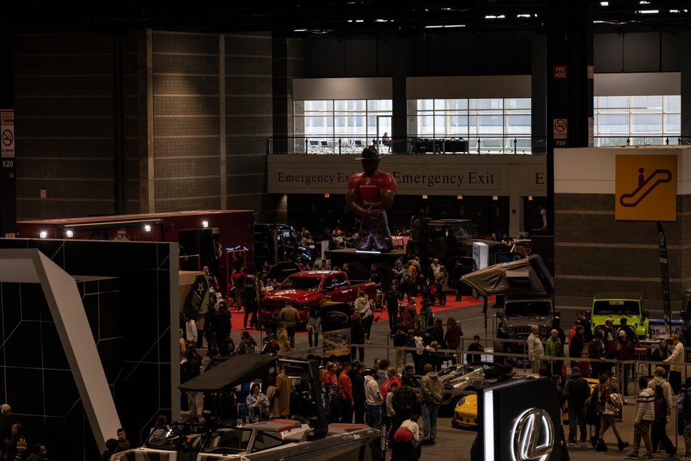 Marines of Recruiting Station Chicago at the 2024 Chicago Auto Show