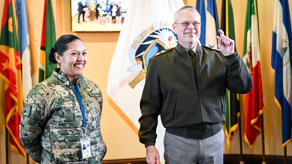 Inter-American Defense College Welcomes Latin American Police Attachés for Institutional Visit