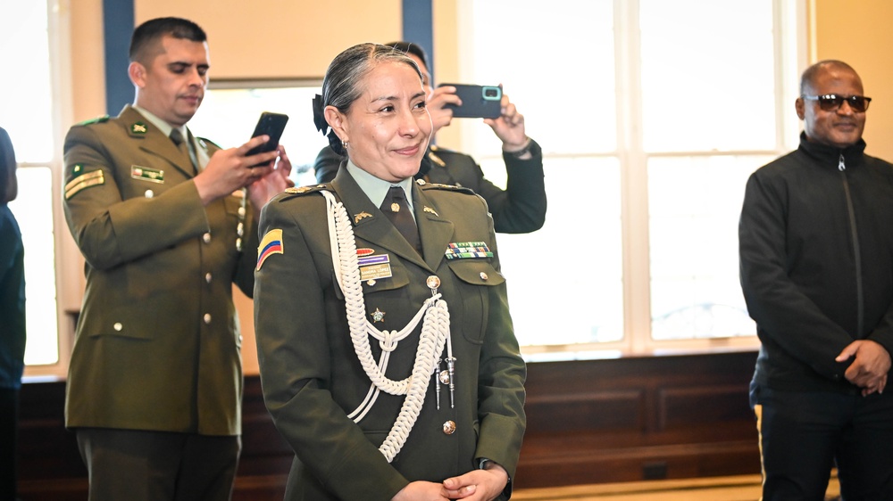 Inter-American Defense College Welcomes Latin American Police Attachés for Institutional Visit