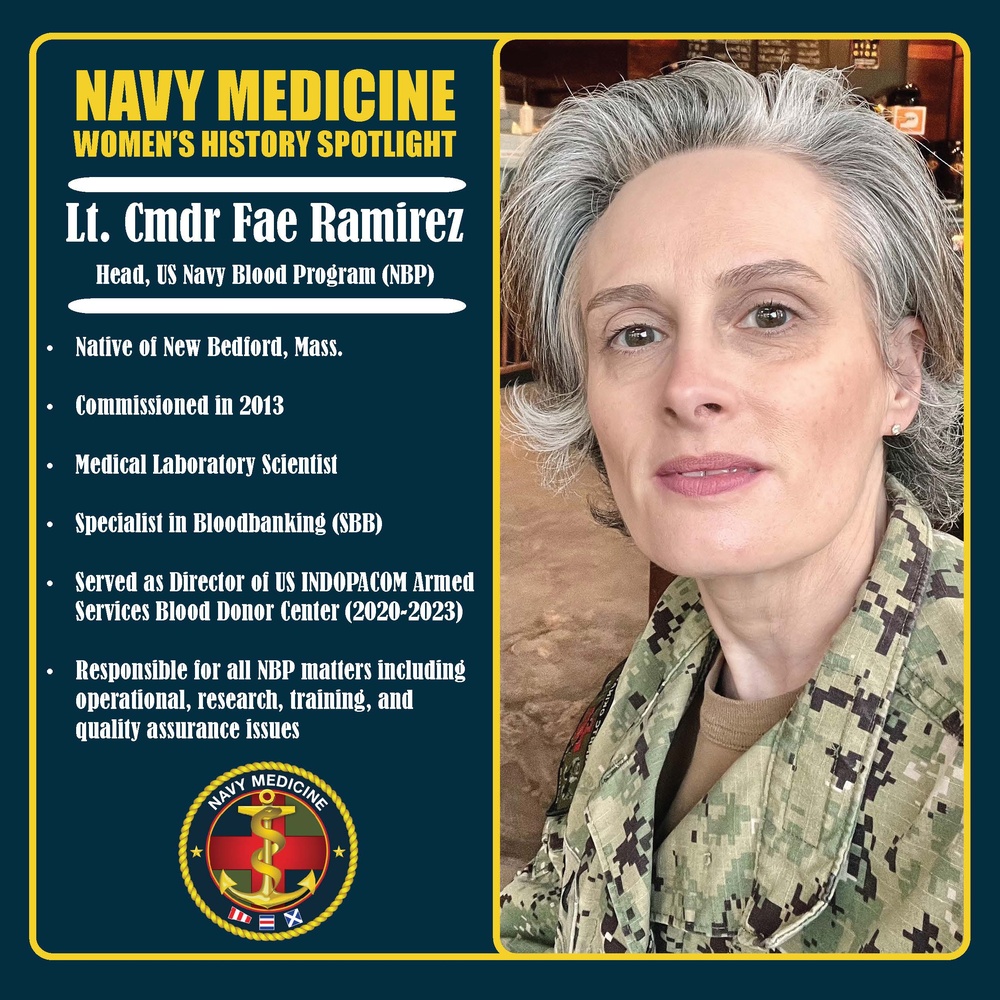 Women’s History Month Spotlight:  Lt. Cmdr. Fae Ramirez, Head of the Navy’s Blood Program