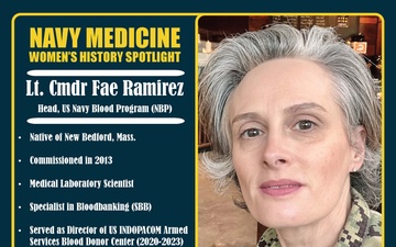 Women’s History Month Spotlight:  Lt. Cmdr. Fae Ramirez, Head of the Navy’s Blood Program