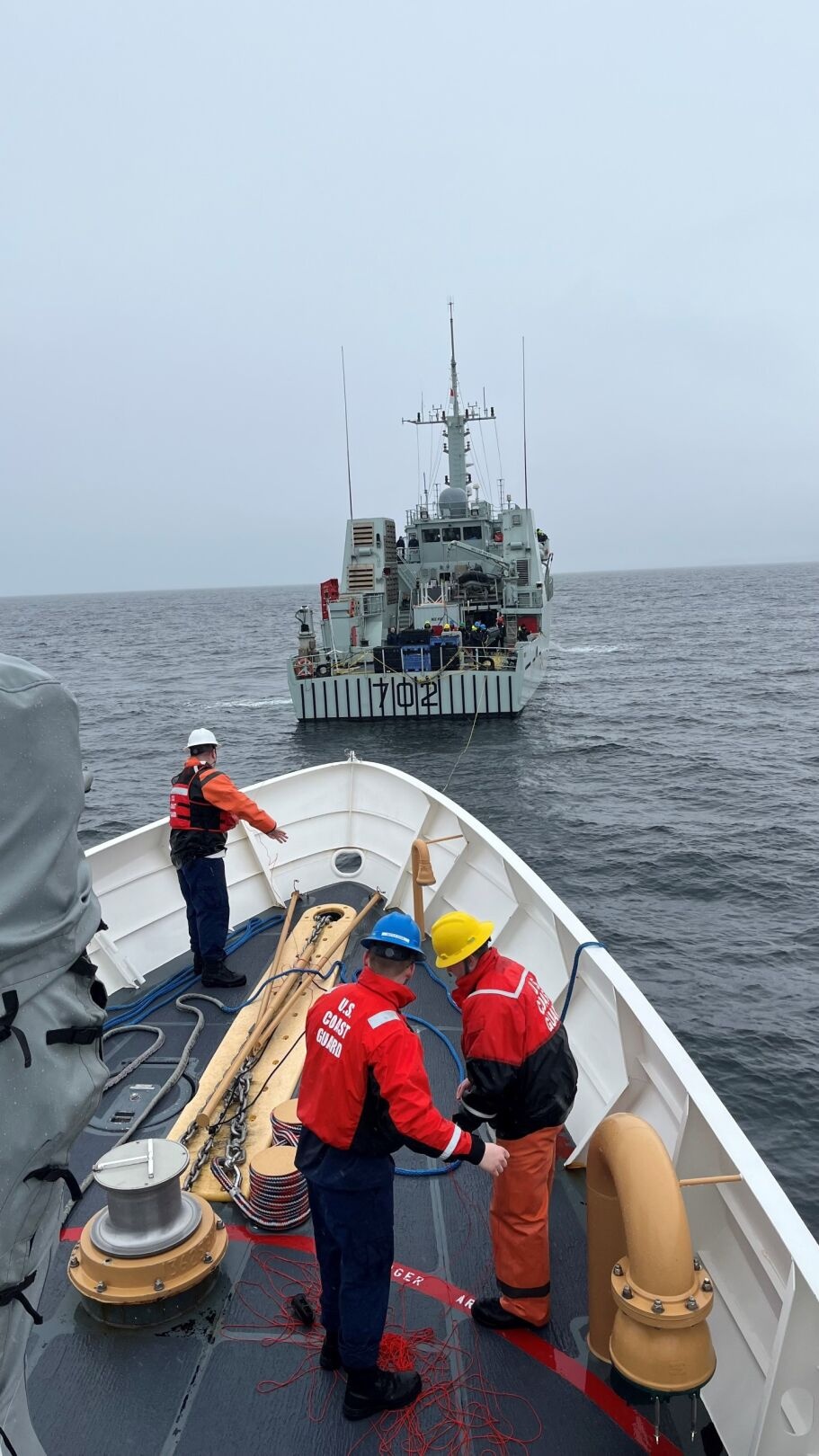 Coast Guard, Royal Canadian Navy conduct search and rescue exercise off Alaska coast