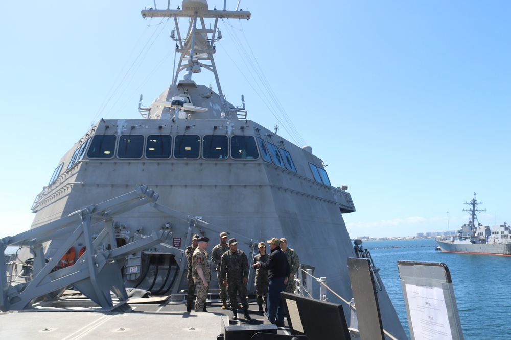 Expeditionary Warfare Training Group Pacific International Students onboard USS Savannah (LCS 28)