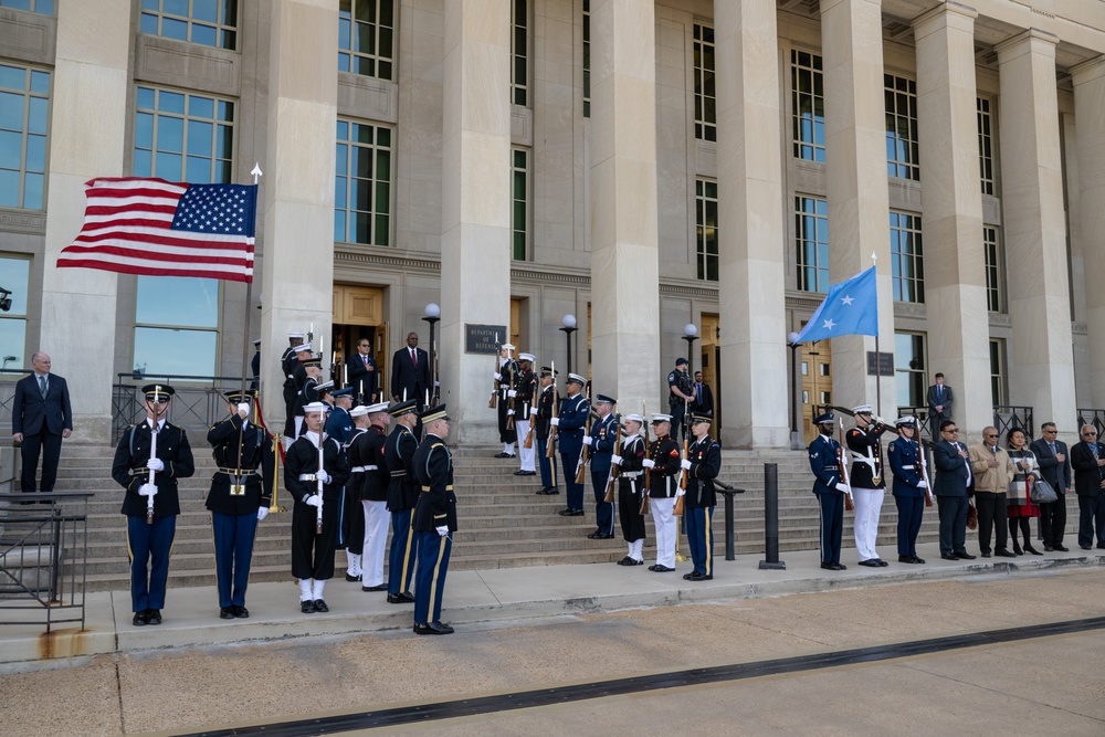 Secretary Austin hosts Federated States of Micronesia President