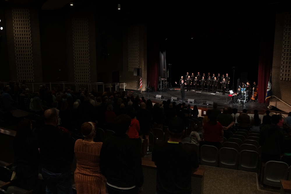 Navy Band Sea Chanters performs in Grand Prairie Texas