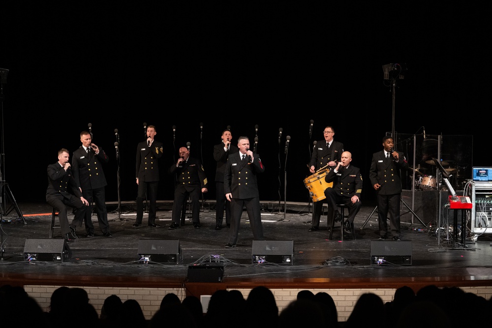 Navy Band Sea Chanters performs in Grand Prairie Texas