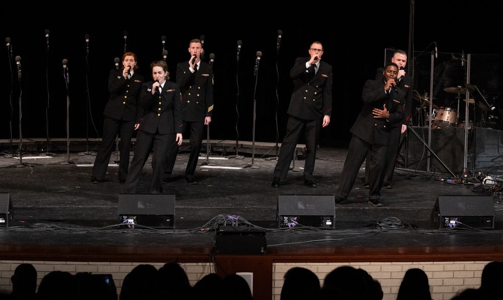 Navy Band Sea Chanters performs in Grand Prairie Texas