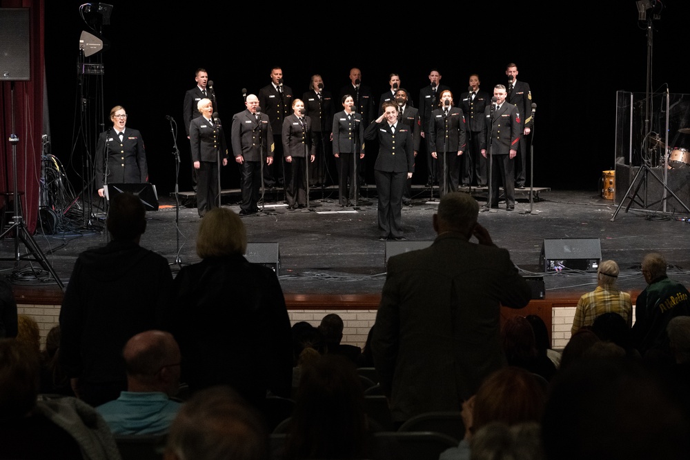 Navy Band Sea Chanters performs in Grand Prairie Texas