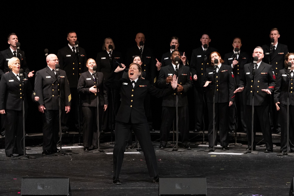 Navy Band Sea Chanters performs in Grand Prairie Texas