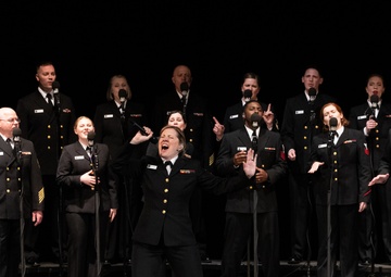 Navy Band Sea Chanters performs in Grand Prairie Texas