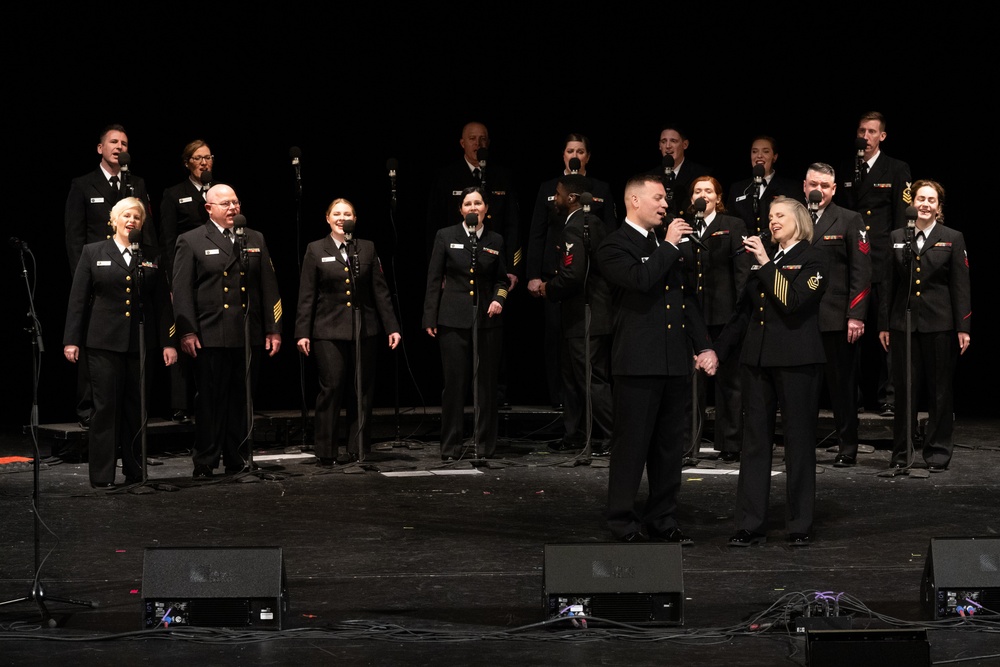 Navy Band Sea Chanters performs in Grand Prairie Texas