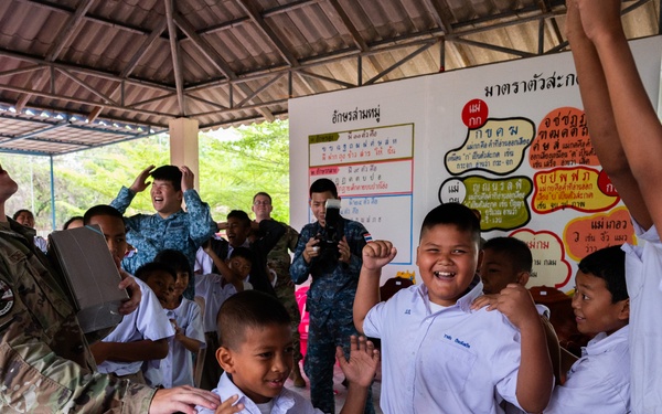 Cope Tiger participants visit local school in Thailand