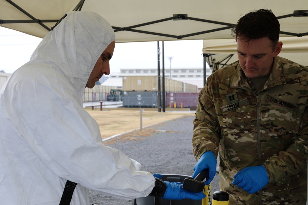 Public Health Command–Pacific’s radiological advisory medical team tests its skills during Sagami General Depot exercise