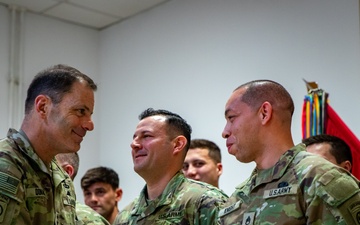 Lieutenant General Christopher Donahue visits &quot;Task Force 82&quot; and &quot;Task Force Rakkasans&quot; at Mihail Kogalniceanu Air Base Romania