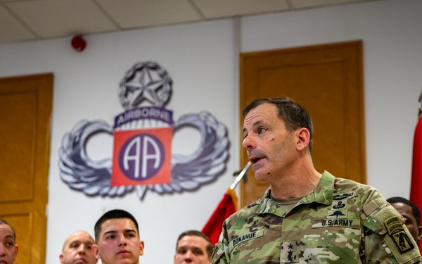Lieutenant General Christopher Donahue visits &quot;Task Force 82&quot; and &quot;Task Force Rakkasans&quot; at Mihail Kogalniceanu Air Base Romania
