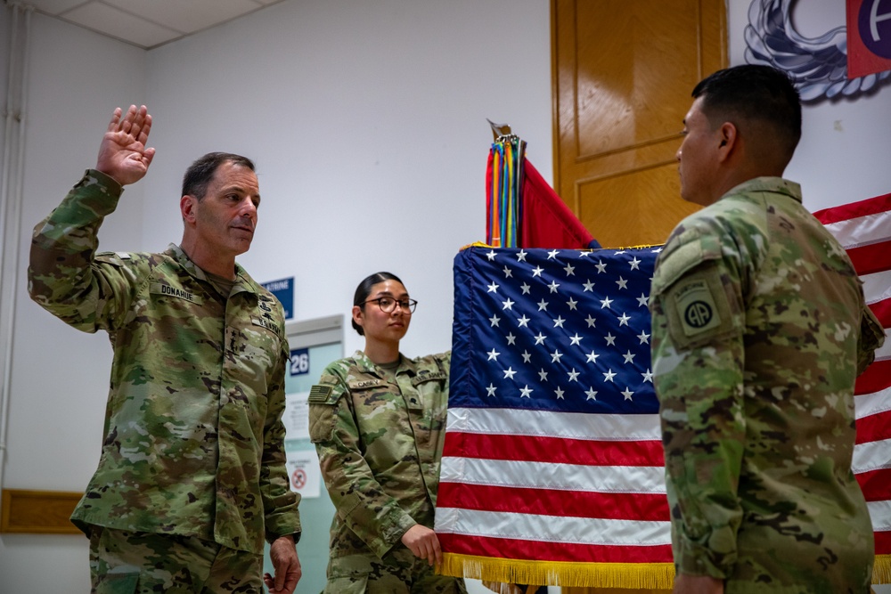 Lieutenant General Christopher Donahue visits &quot;Task Force 82&quot; and &quot;Task Force Rakkasans&quot; at Mihail Kogalniceanu Air Base Romania