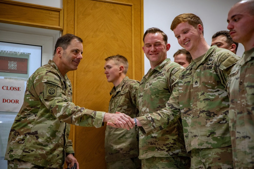 Lieutenant General Christopher Donahue visits &quot;Task Force 82&quot; and &quot;Task Force Rakkasans&quot; at Mihail Kogalniceanu Air Base Romania