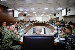 U.S. and Indian leaders of Exercise Tiger Triumph conduct first commander's update brief