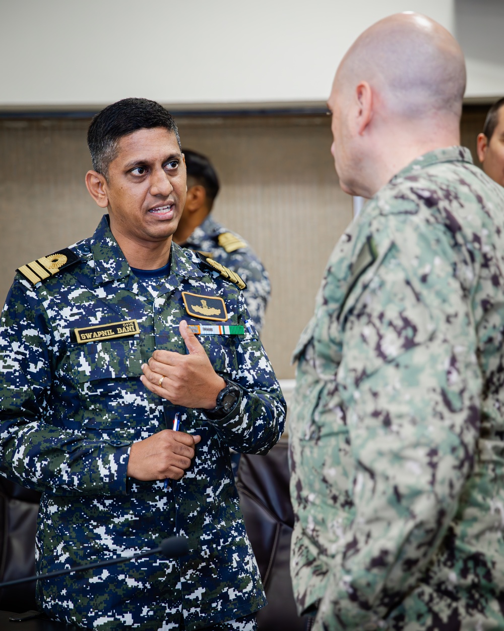 U.S. and Indian leaders of Exercise Tiger Triumph conduct first commander's update brief