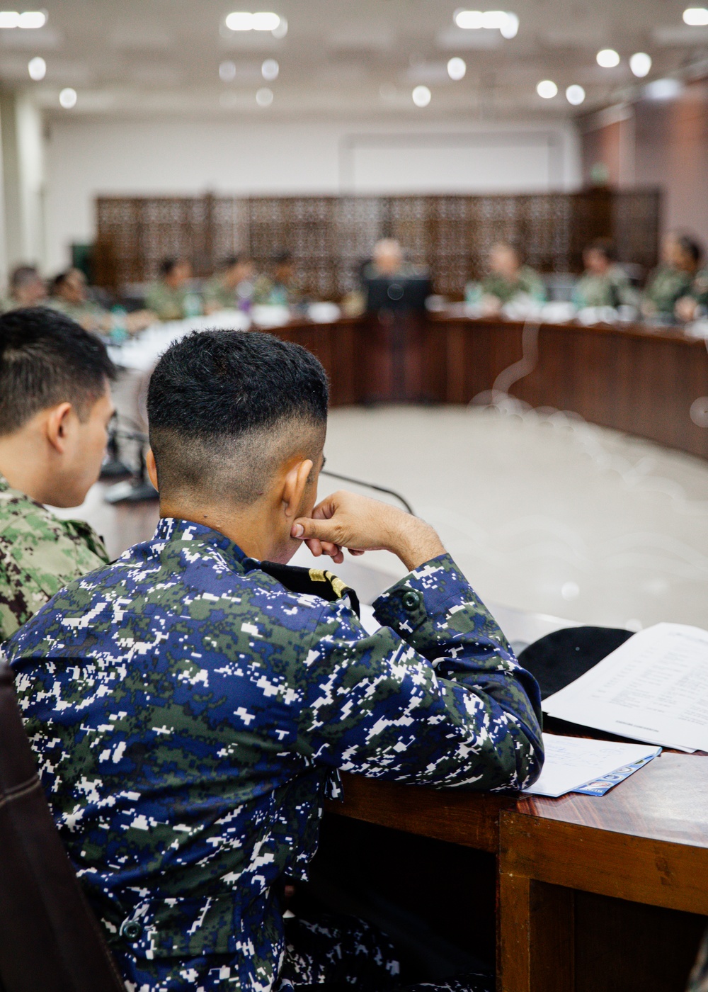 U.S. and Indian leaders of Exercise Tiger Triumph conduct first commander's update brief