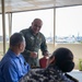 U.S. and Indian service members socialize at tea time during Exercise Tiger TRIUMPH 2024