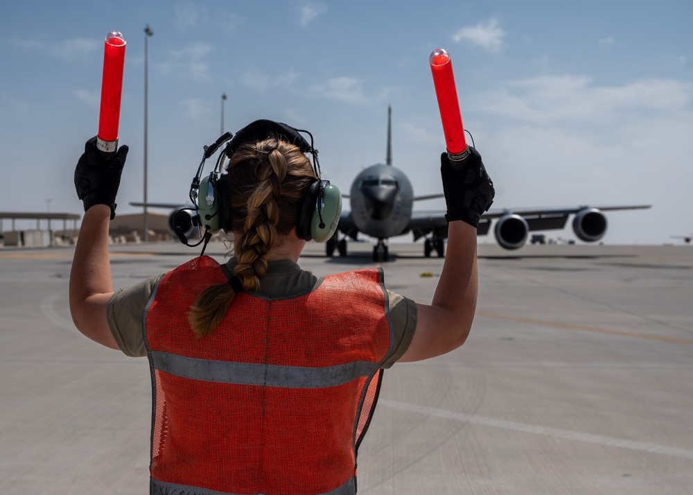 Airmen in aircraft maintenance