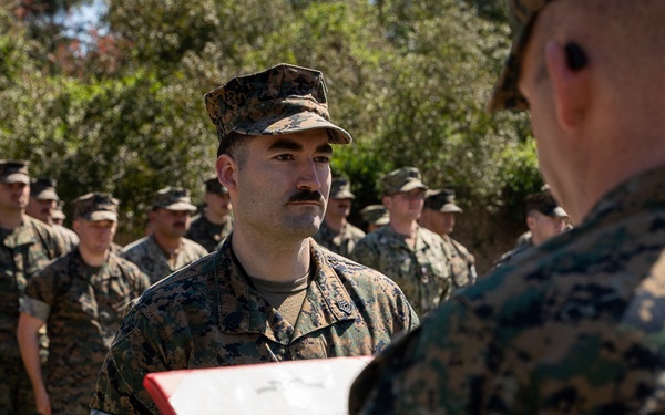 Marine awarded Navy and Marine Corps Commendation Medal for Saving the Life of Another Marine