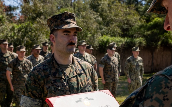 Marine awarded Navy and Marine Corps Commendation Medal for Saving the Life of Another Marine