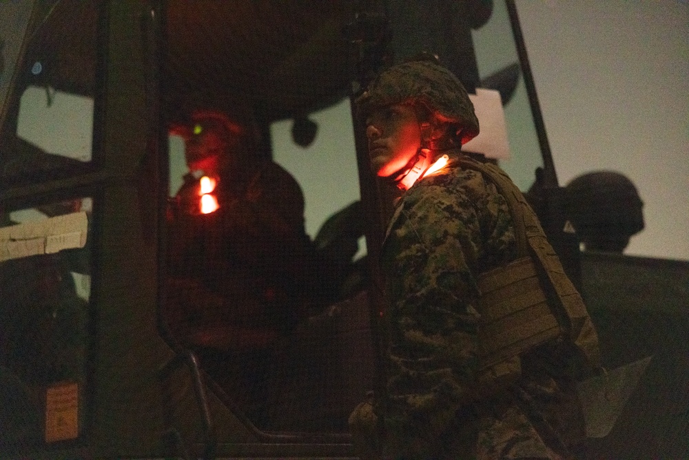2nd Distribution Support Battalion Night TRAM Vehicle Training