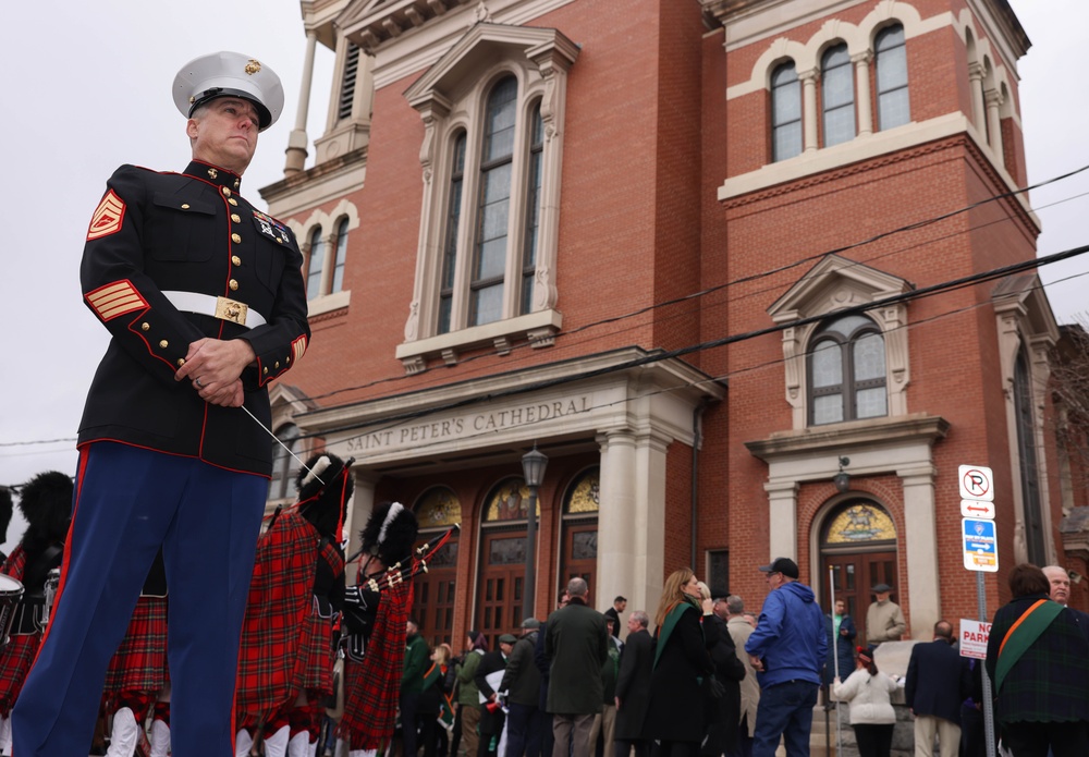 Quantico Marine Band performs at Scranton's St. Patrick's Day Parade