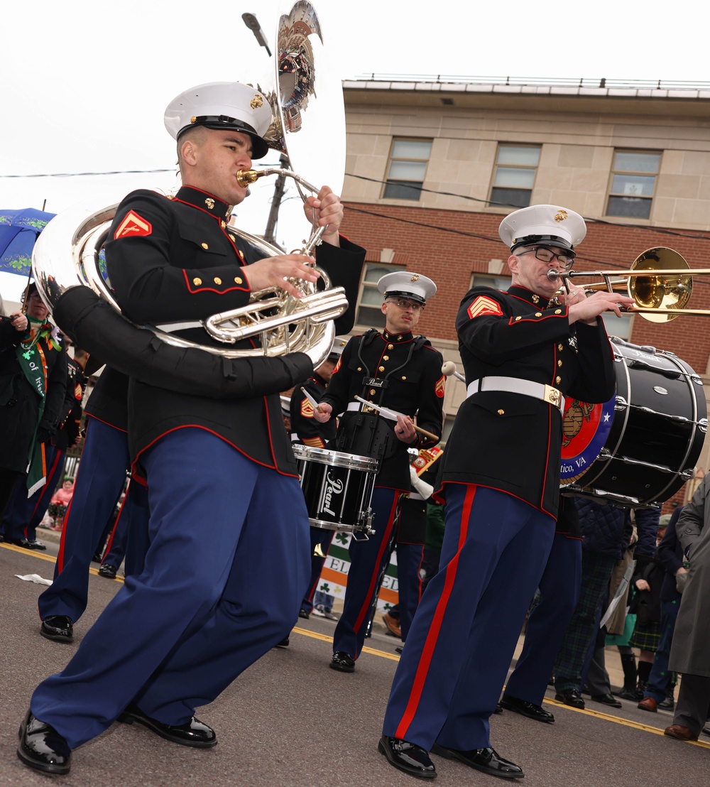 Quantico Marine Band performs at Scranton's St. Patrick's Day Parade