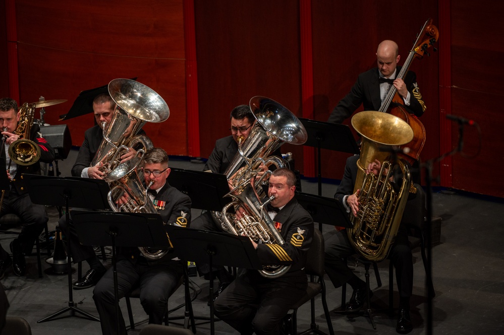 The United States Navy Band performs at the Hylton Performing Arts Center in Manassas, VA.