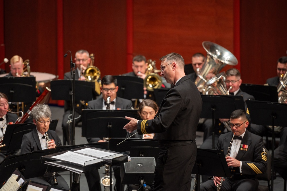 The United States Navy Band performs at the Hylton Performing Arts Center in Manassas, VA.