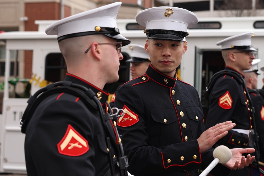 Quantico Marine Band performs at Scranton's St. Patrick's Day Parade