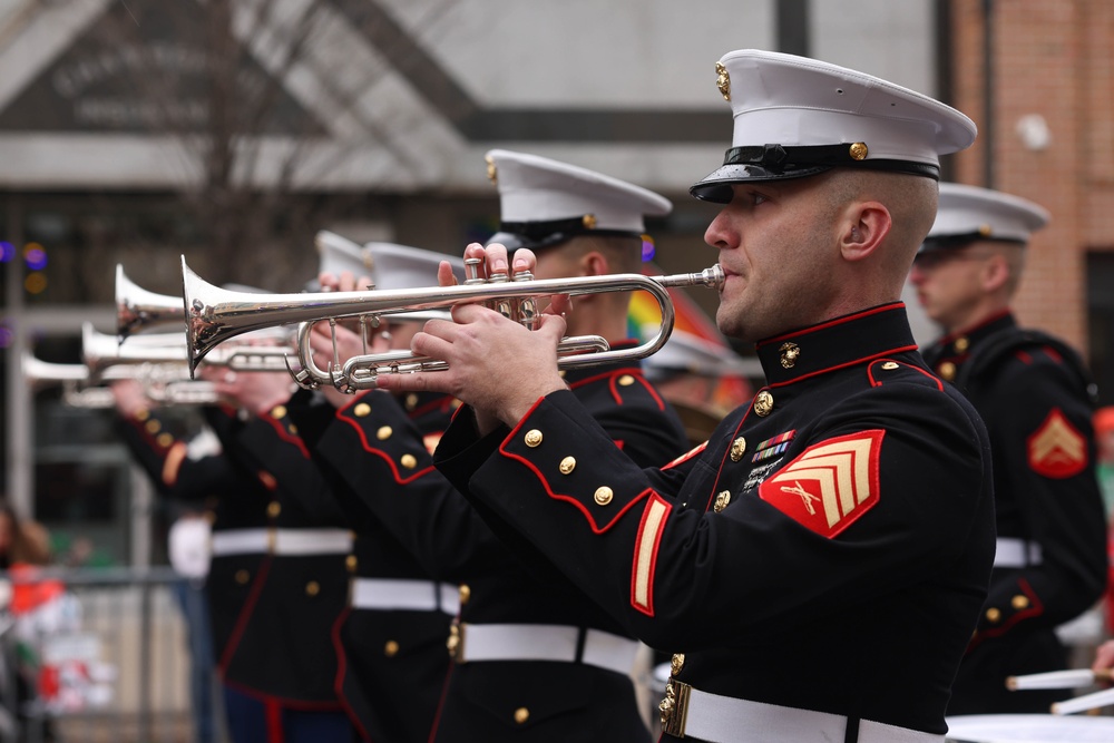 Quantico Marine Band performs at Scranton's St. Patrick's Day Parade