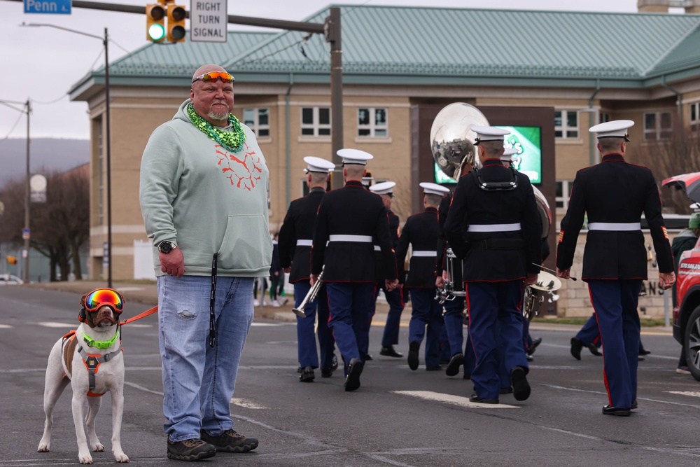 Quantico Marine Band performs at Scranton's St. Patrick's Day Parade